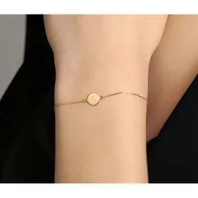 Emma Initials Disc Bracelet