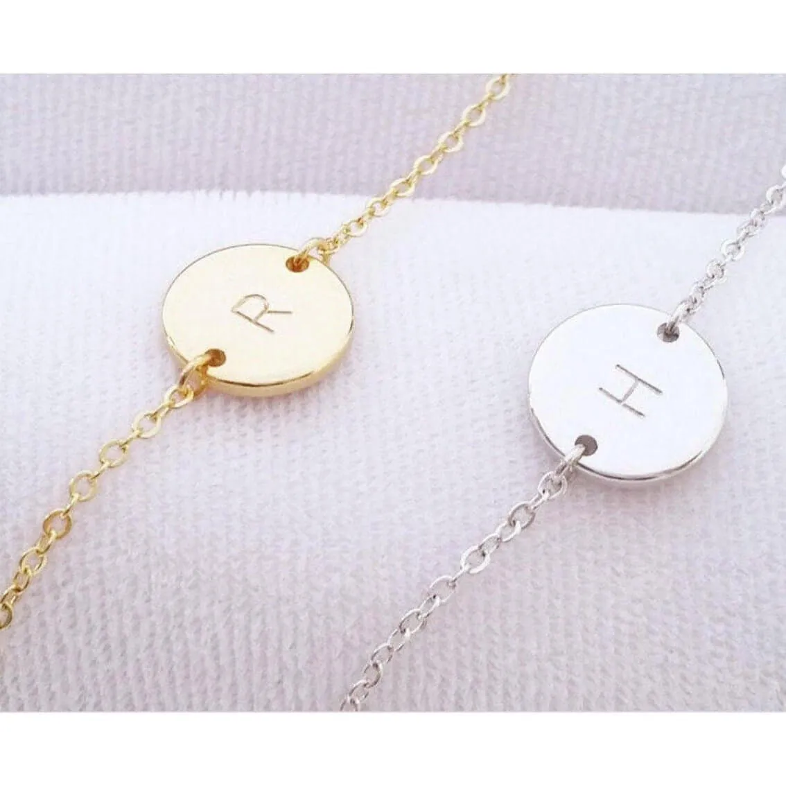 Emma Initials Disc Bracelet