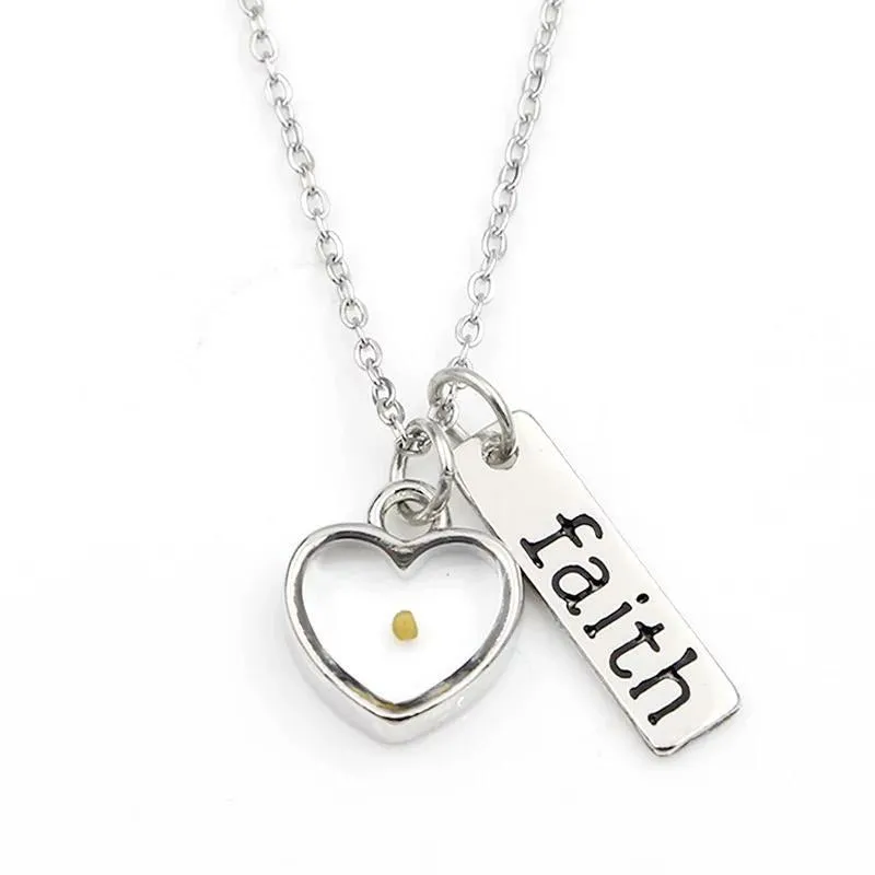 Faithful Seed Silver Stainless Steel Necklace