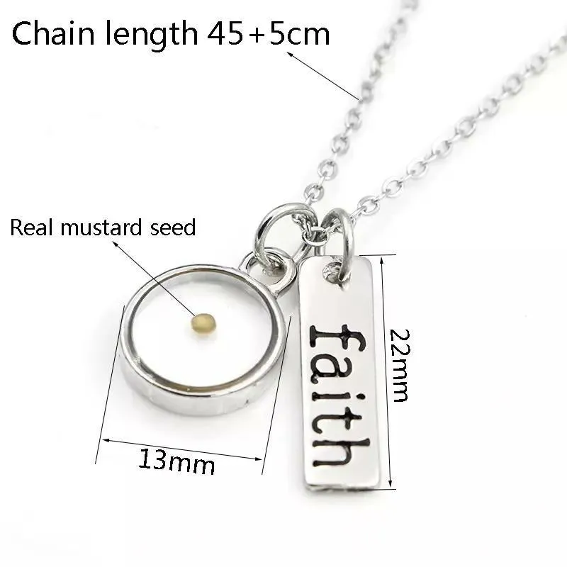 Faithful Seed Silver Stainless Steel Necklace