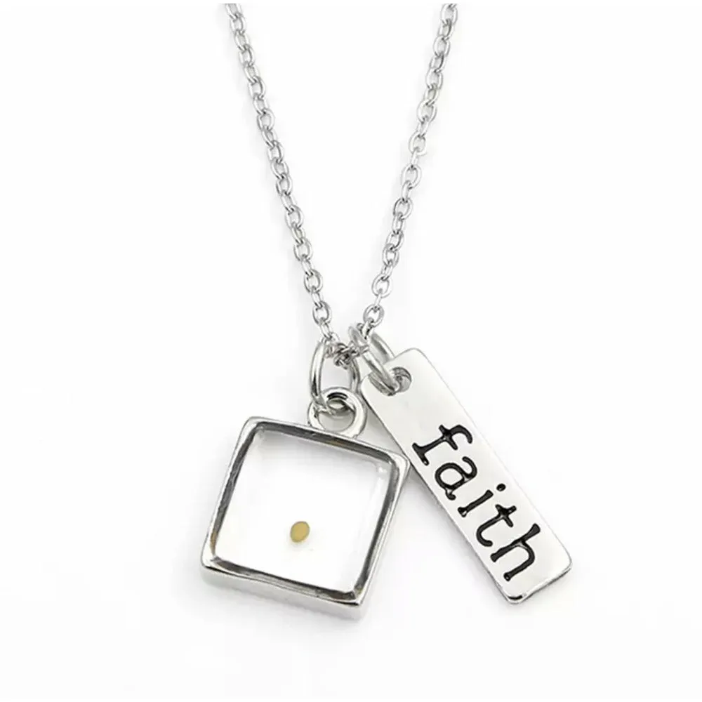 Faithful Seed Silver Stainless Steel Necklace