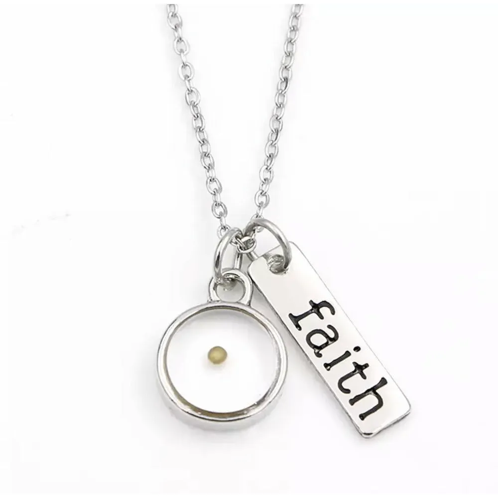 Faithful Seed Silver Stainless Steel Necklace