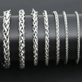 Fashion Chain 316L Stainless Steel Bracelet 3mm 4mm 5mm 6mm 7mm Lanterns Necklace Bracelet For Women Men Girl Boy