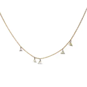 Floating Trillion Diamond Necklace