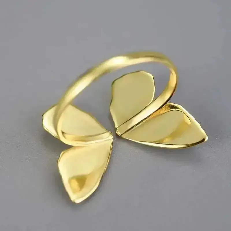 Fluttering Elegance Butterfly Ring Gold
