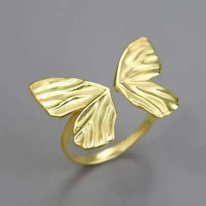 Fluttering Elegance Butterfly Ring Gold