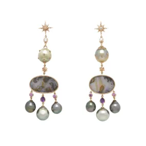 Galaxy Girandole One Off Earrings