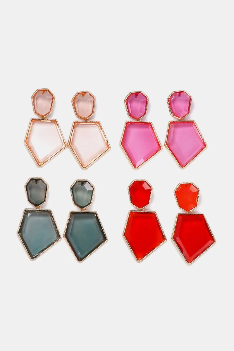 Geometric Shape Dangle Earrings