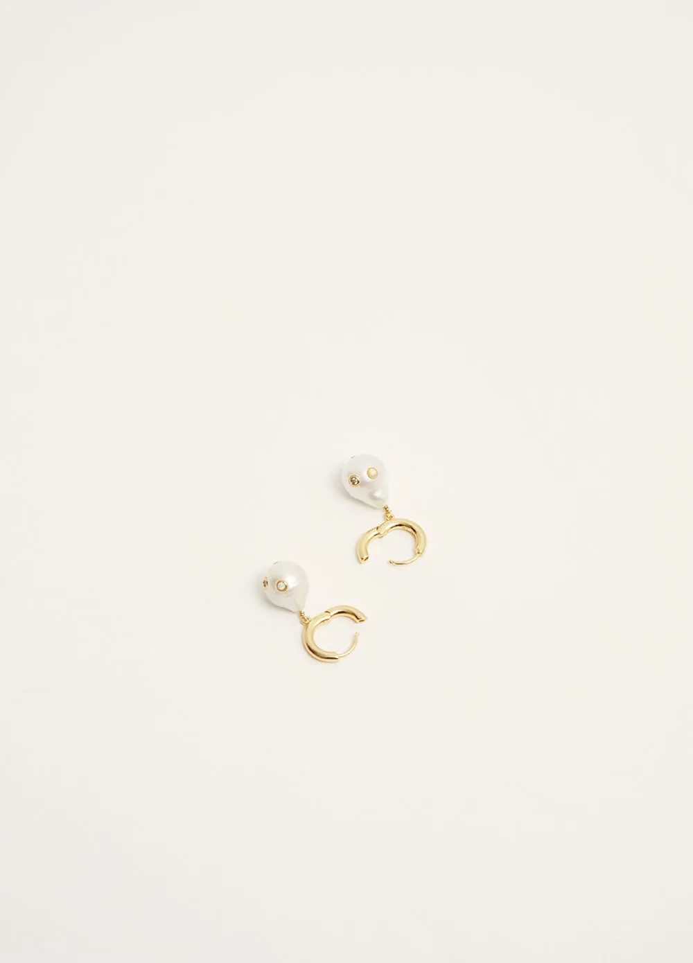 Gertrude Pearl Hoop Earrings