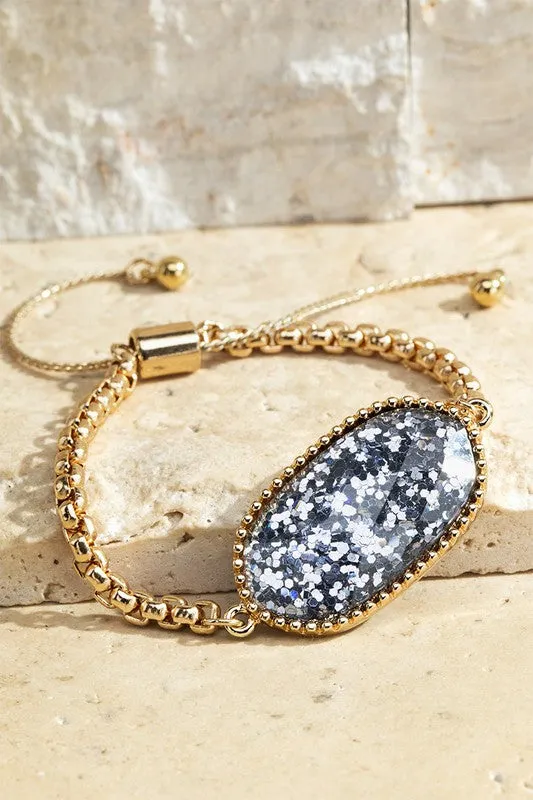 Glitter Acrylic Adjustable Bracelet