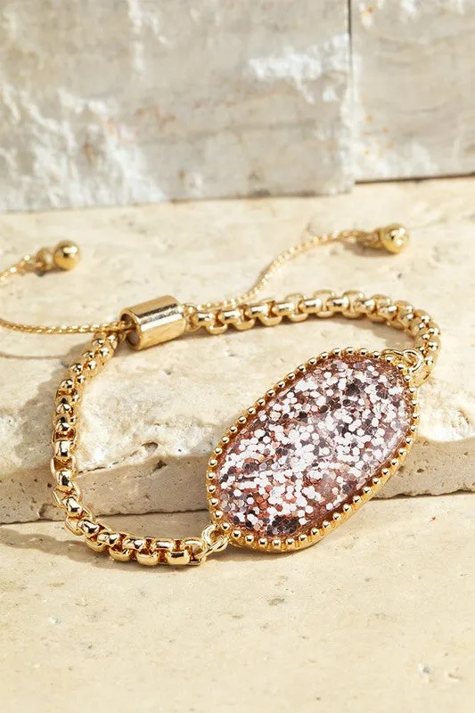 Glitter Acrylic Adjustable Bracelet