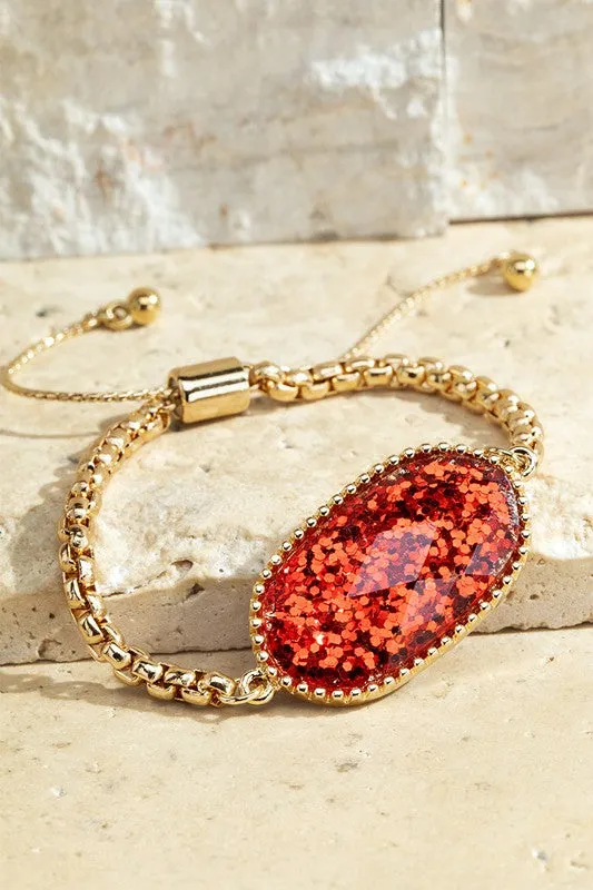 Glitter Acrylic Adjustable Bracelet