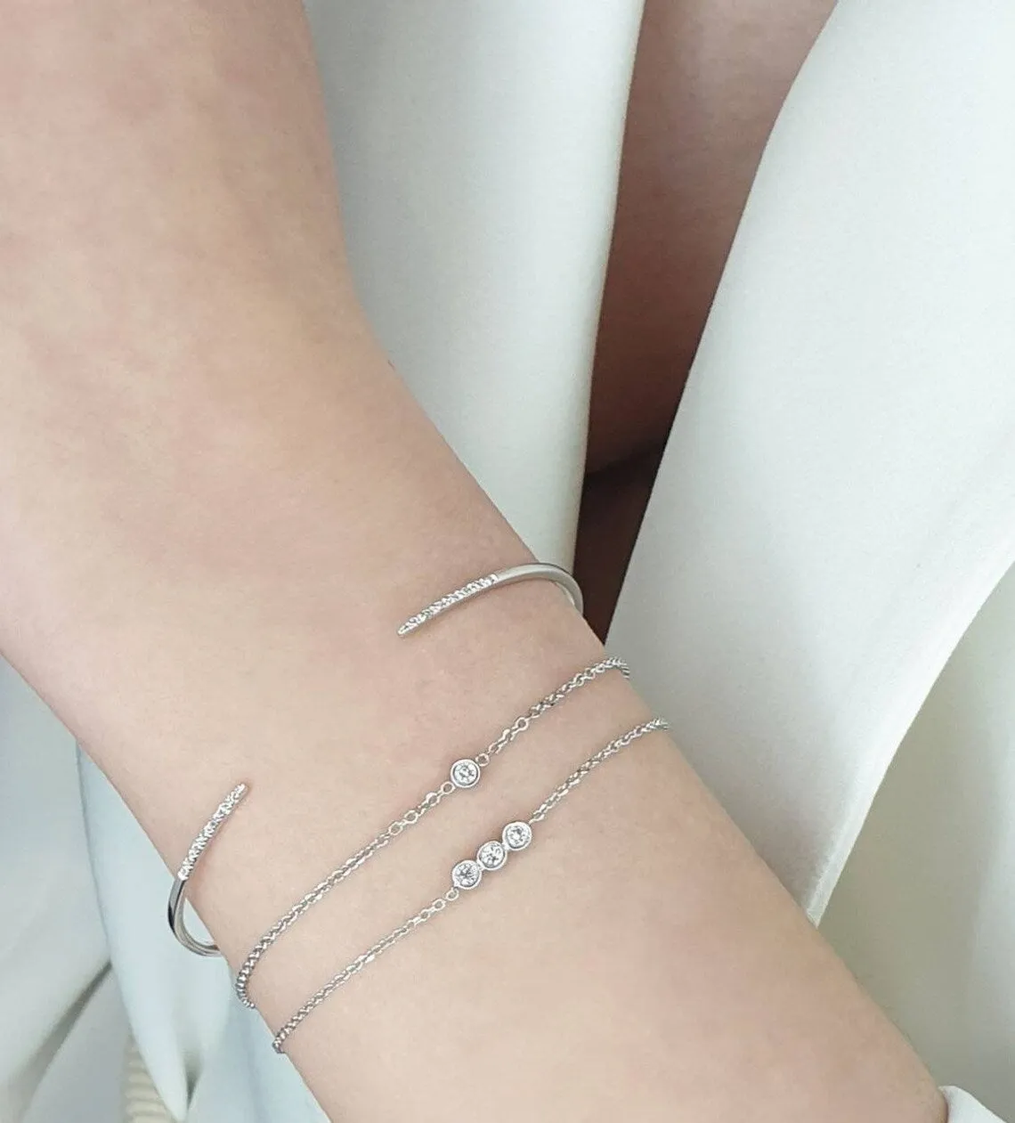 Gold Bangle With Diamonds