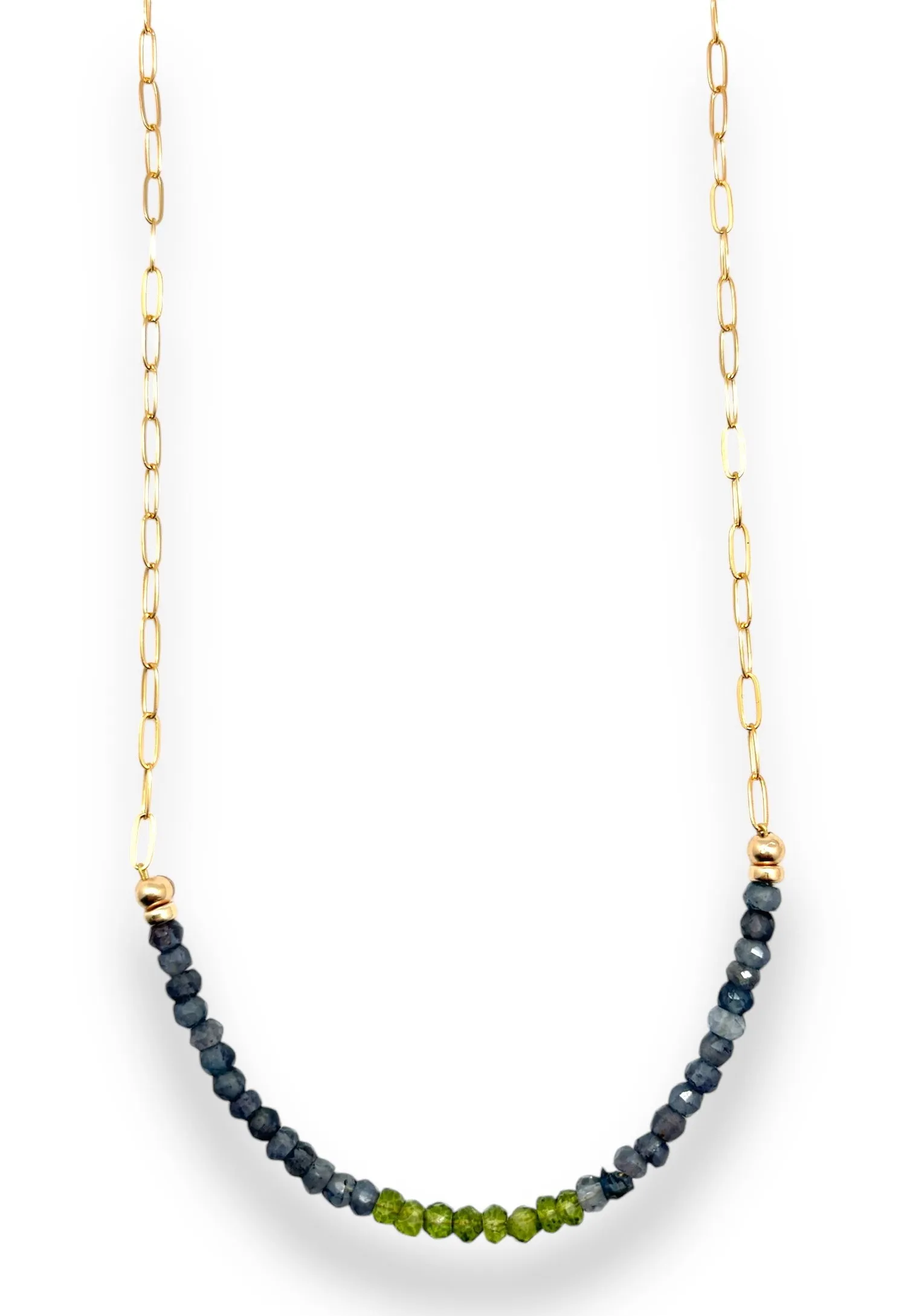 Gold Filled Stone Layering Necklace - 2 color choices