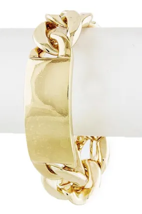 Gold ID Chain Bracelet