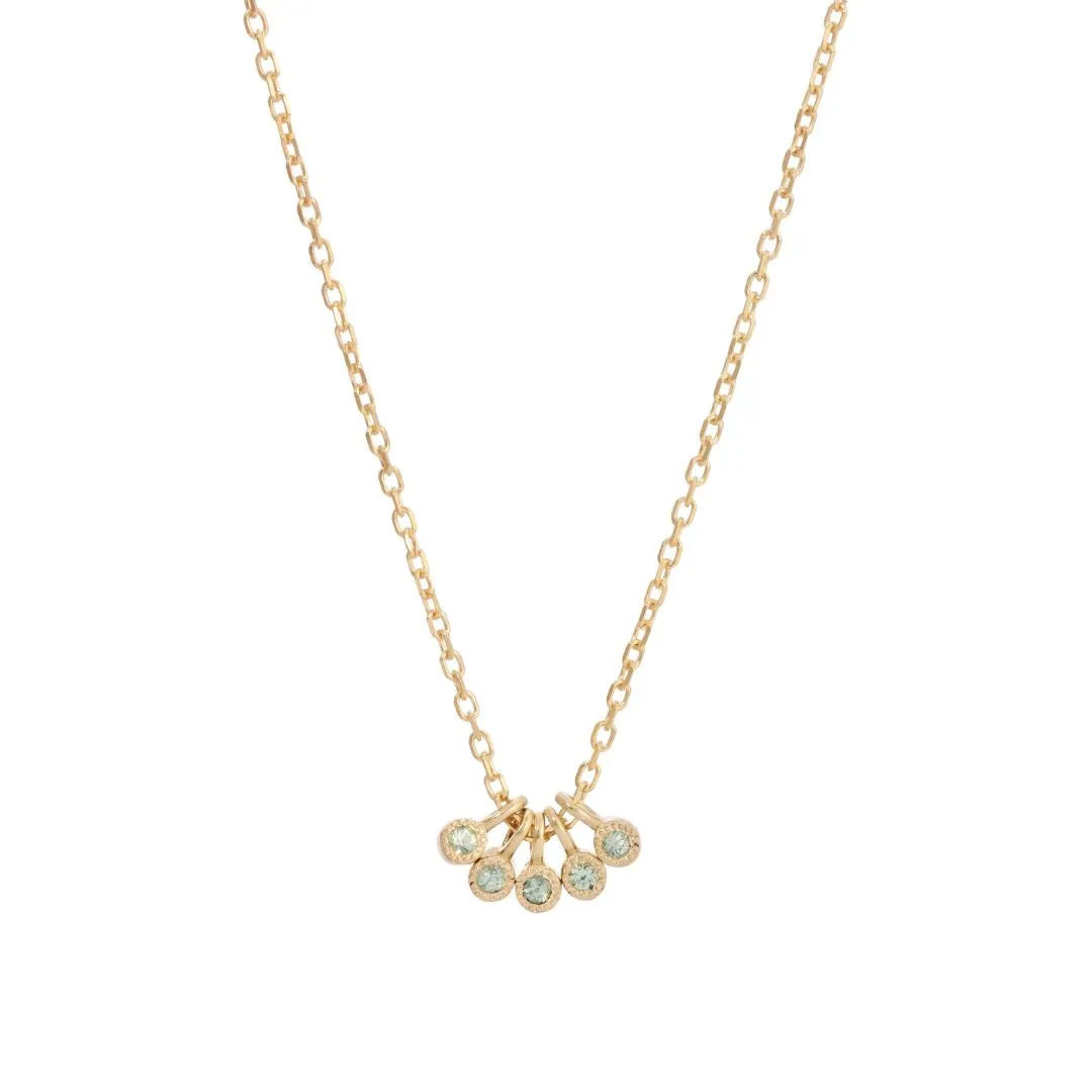 Green Sapphire Milestones Necklace (ready to ship option)*