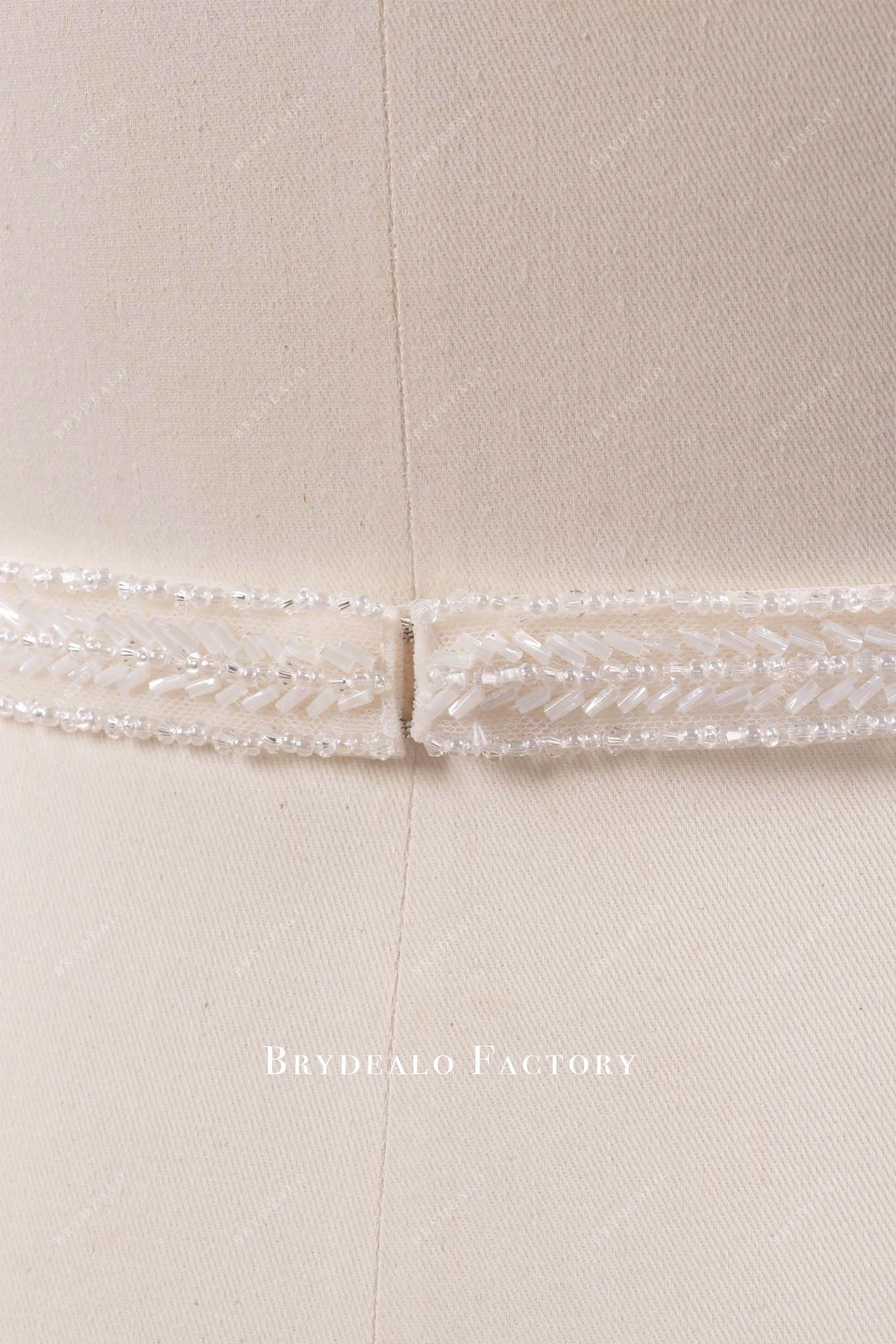 Hand-Sewn Crystal Wedding Dress Belt Online