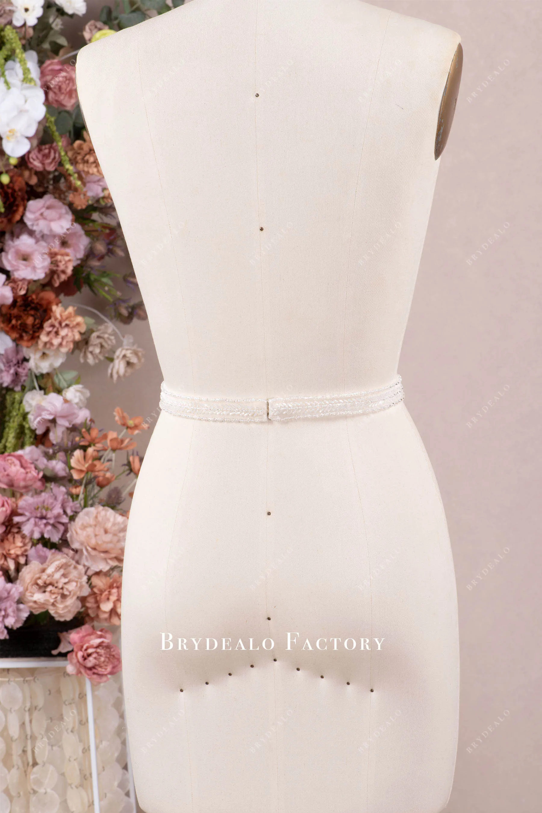 Hand-Sewn Crystal Wedding Dress Belt Online