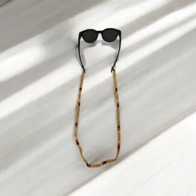 Handmade glasses  chain ( camel)