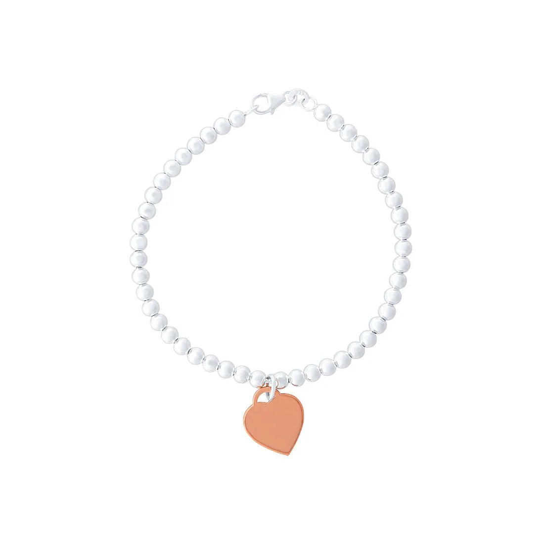Heart Charm Bracelet in Sterling Silver