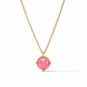 Honeybee Solitaire Necklace - Peony Pink