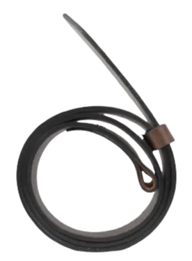 Interchangeable 1 Inch (25mm) Leather Belt Strap in Dark Brown Chicago Screws