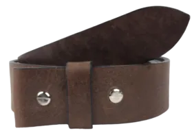 Interchangeable 1 Inch (25mm) Leather Belt Strap in Dark Brown Chicago Screws