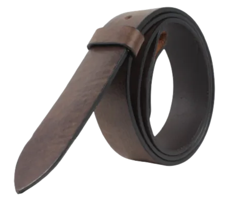 Interchangeable 1 Inch (25mm) Leather Belt Strap in Dark Brown Chicago Screws