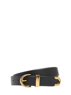 Khaite   Bambi Skinny smooth leather belt 