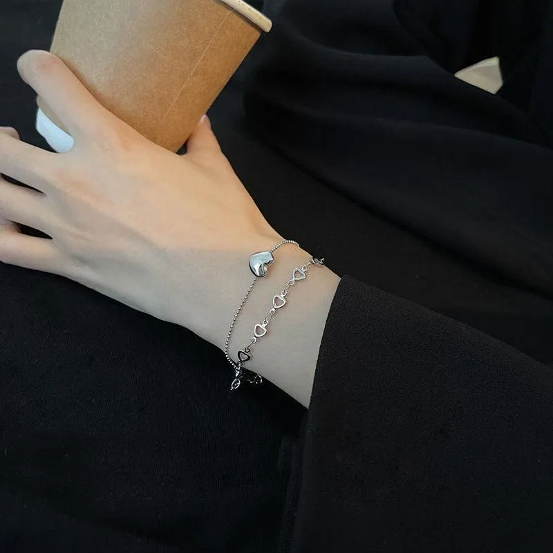 Kpop Heart Pendant Bracelet