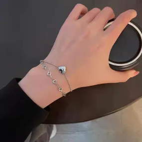 Kpop Heart Pendant Bracelet