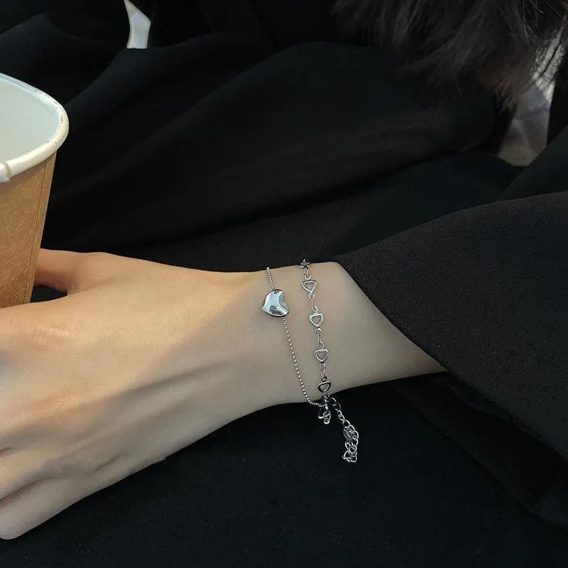 Kpop Heart Pendant Bracelet