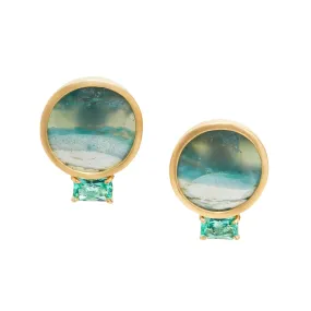 Landscape: Ocean, White Sands Small Earclip