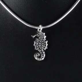 Large Caribbean Seahorse Pendant with Chain