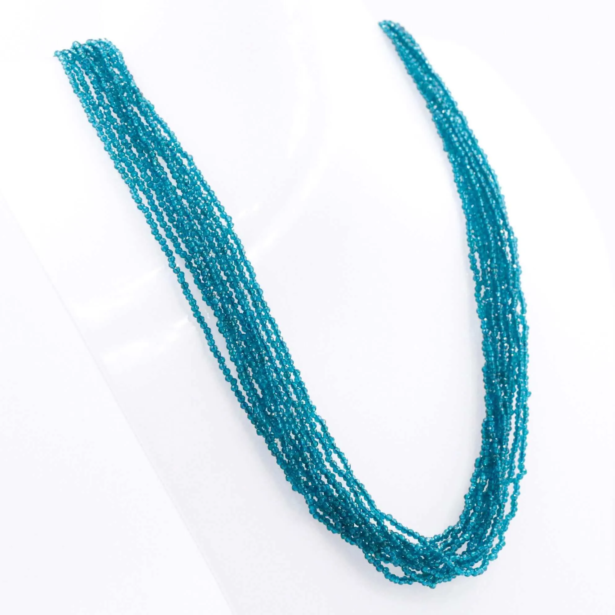 Layered CZ Necklace Crystal Necklace Beaded Necklace Long Necklace Layered Necklace Indian Necklace Fashion Necklace 2mm Faceted Necklace SKU 6142862