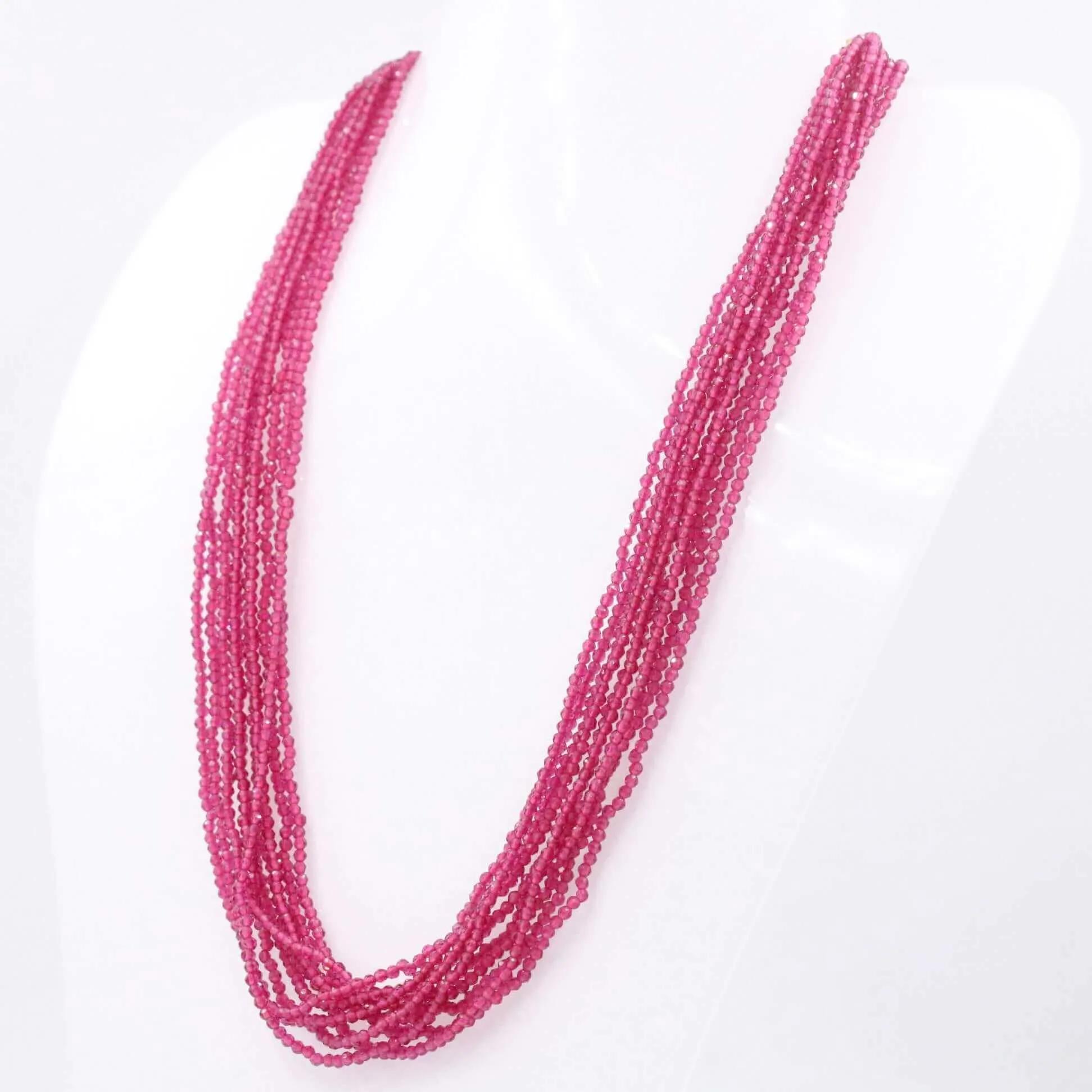 Layered CZ Necklace Crystal Necklace Beaded Necklace Long Necklace Layered Necklace Indian Necklace Fashion Necklace 2mm Faceted Necklace SKU 6142862