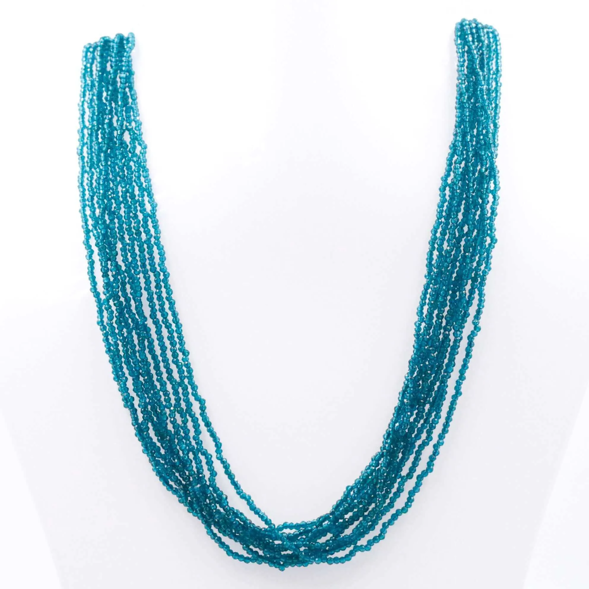 Layered CZ Necklace Crystal Necklace Beaded Necklace Long Necklace Layered Necklace Indian Necklace Fashion Necklace 2mm Faceted Necklace SKU 6142862
