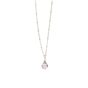 Light Amethyst on Sterling Silver Necklace / KB322