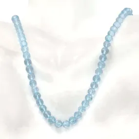 Light Blue Topaz Micro Faceted Gemstone Bead Necklace Blue Topaz Beaded Necklace November Birthstone Bead Necklace December Birthstone SKU 6142723