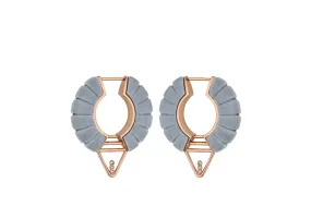 Marble Circle Earrings