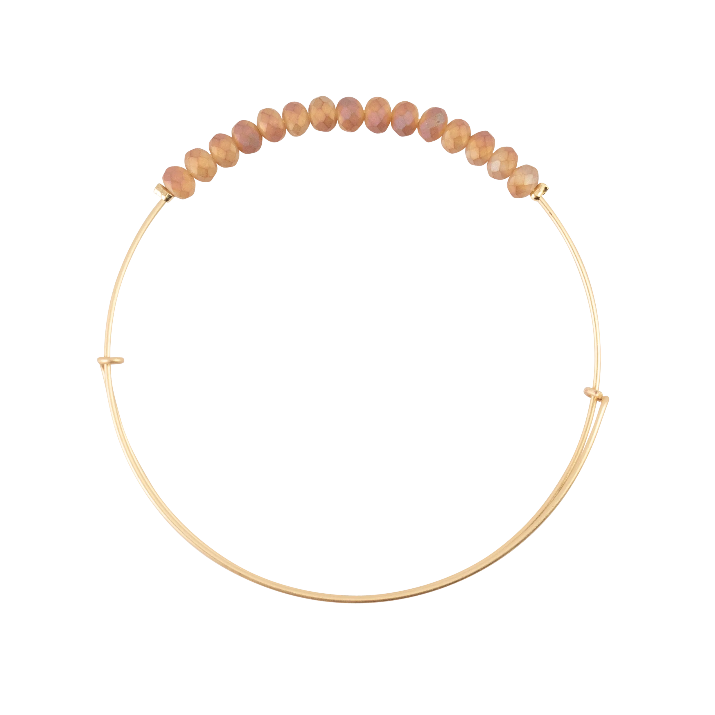 *Matte AB Coral Crystal Bangle