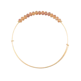 *Matte AB Coral Crystal Bangle