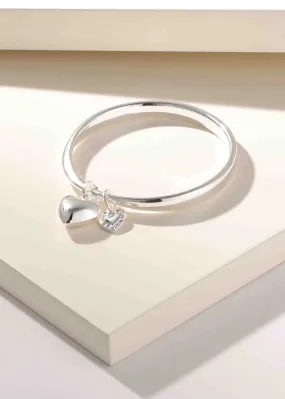 Merx - Heart Charm Bangle