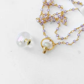 Mini Potion Bottle, Amethyst 14K Gold Filled Necklace