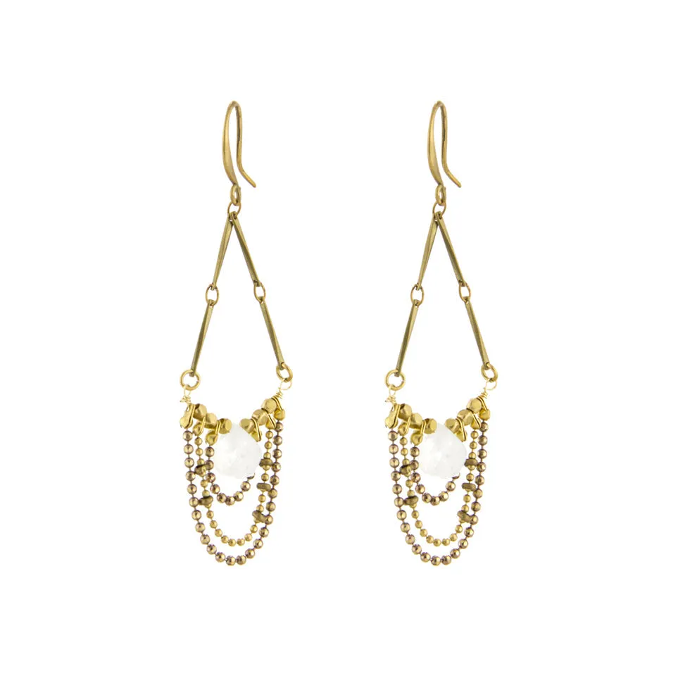 Moonstone Drape Earrings