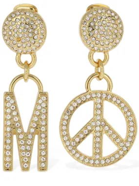 Moschino   Moschino crystal mismatched earrings 