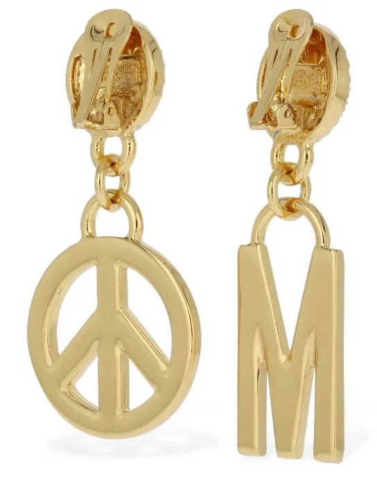 Moschino   Moschino crystal mismatched earrings 