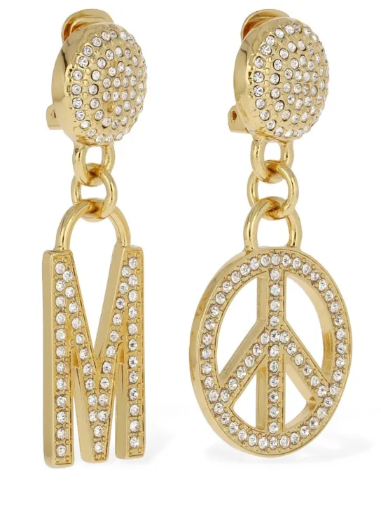 Moschino   Moschino crystal mismatched earrings 