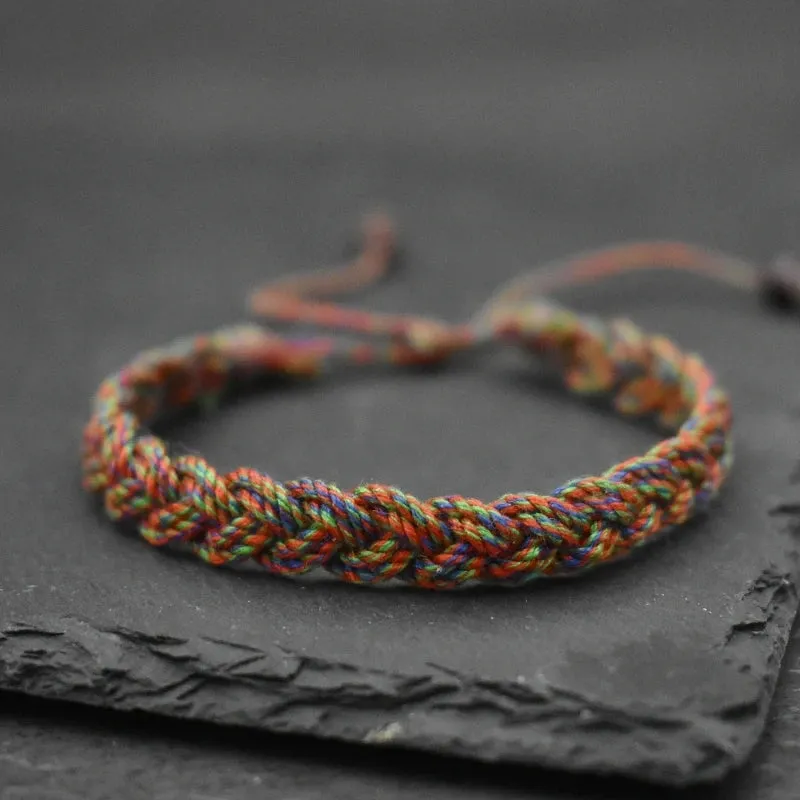 Multi-Color Tibetan Buddhist Bracelet for Yoga & Friendship