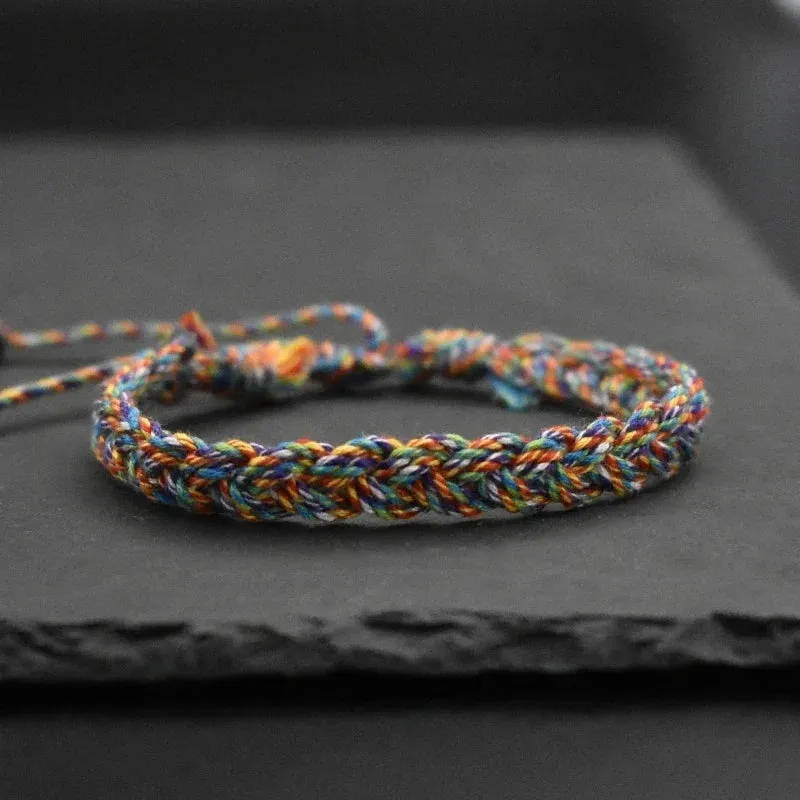 Multi-Color Tibetan Buddhist Bracelet for Yoga & Friendship